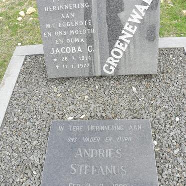 GROENEWALD Andries Stefanus 1908-1989 &amp; Jacoba C. 1914-1977