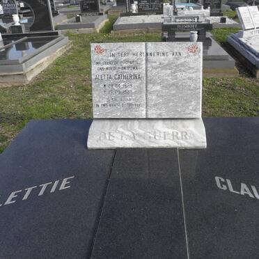 GUERRA Coenraad Casper, de la 19??-1999 &amp; Aletta Catherina 1929-1985