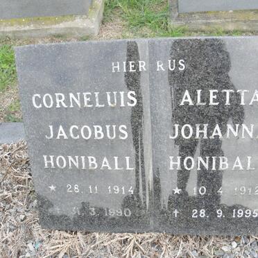 HONIBALL Corneluis Jacobus 1914-1990 &amp; Aletta Johanna 1912-1995