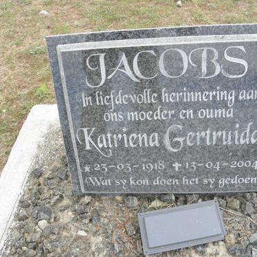 JACOBS Katriena Gertruida 1918-2004
