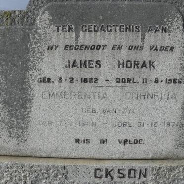 JACKSON James Horak 1882-1966 &amp; Emmerentia Cornelia VAN ZYL 1888-197?