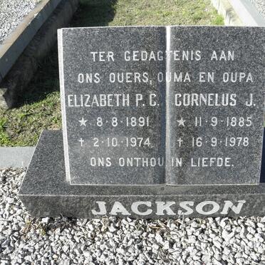 JACKSON Cornelius J. 1885-1978 &amp; Elizabeth P.C. 1891-1974