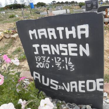 JANSEN Martha 1934-2010