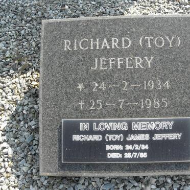 JEFFERY Richard James 1934-1985