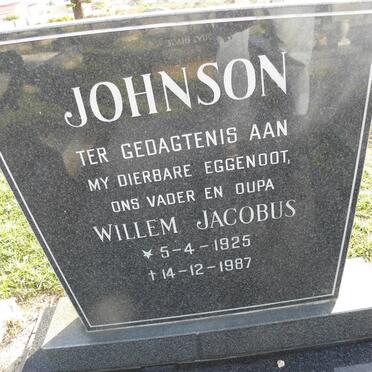 JOHNSON Willem Jacobus 1925-1987
