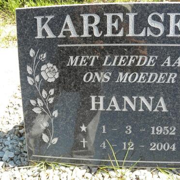 KARELSE Hanna 1952-2004