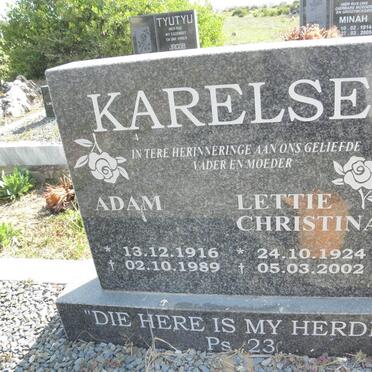 KARELSE Adam 1916-1989 &amp; Lettie Christina 1924-2002