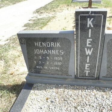 KIEWIET Hendrik Johannes 1939-1997