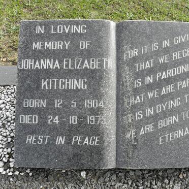 KITCHING Johanna Elizabeth 1904-1975