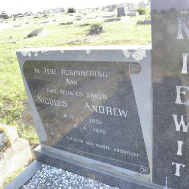 KIEWIT Nicolus Andrew 1951-1975