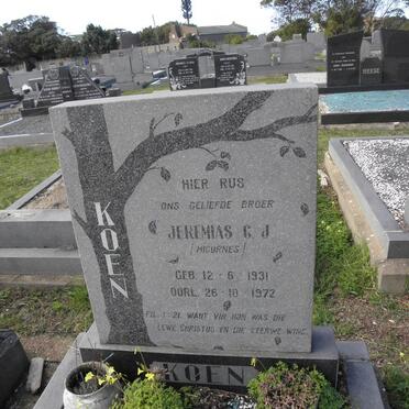 KOEN Jeremias C.J. 1931-1972