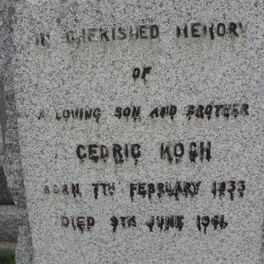 KOCH Cedric 1933-1961