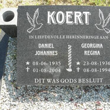 KOERT Daniel Johannes 1935-2004 &amp; Georgina Regina 1936-1994