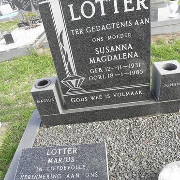 LOTTER Susanna Magdalena 1931-1985 :: LOTTER Marius 1959-2000