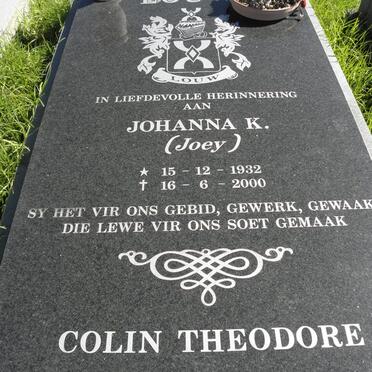 LOUW Colin Theodore 1929-2008 &amp; Johanna K. 1932-2000