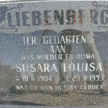 LIEBENBERG Susara Louisa 1904-1993