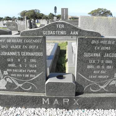 MARX Johannes Gerhardus 1916-1974 &amp; Susanna Jacoba 1905-1987