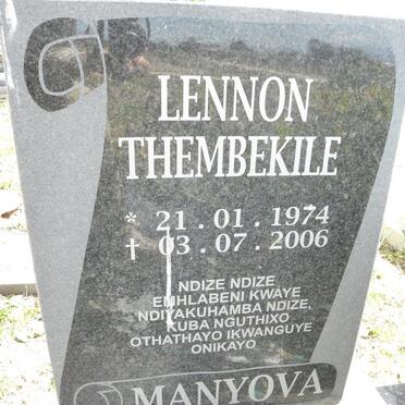 MANYOVA Lennon Thembekile 1974-2006