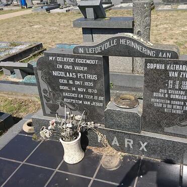 MARX Nicolaas Petrus 1935-1970 &amp; Sophia Katharina VAN ZYL 1936-2008