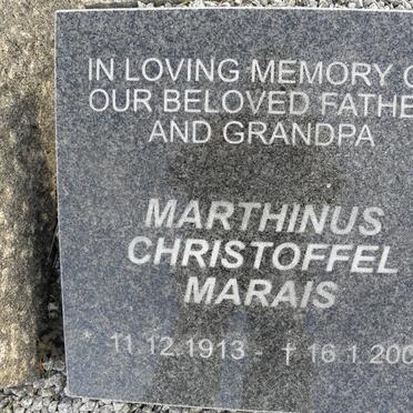 MARAIS Marthinus Christoffel 1913-2002