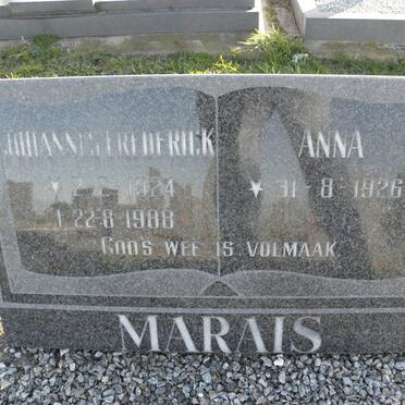 MARAIS Johannes Frederick 1924-1988 &amp; Anna 1926-