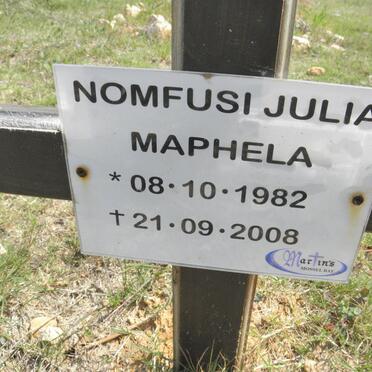 MAPHELA Nomfusi Julia 1982-2008