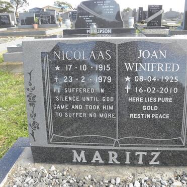 MARITZ Nicolaas 1915-1979 &amp; Joan Winifred 1925-2010