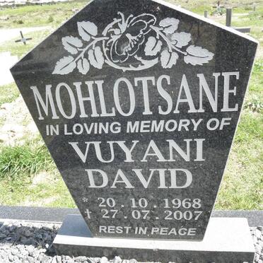 MOHLOTSANE Vuyani David 1968-2007