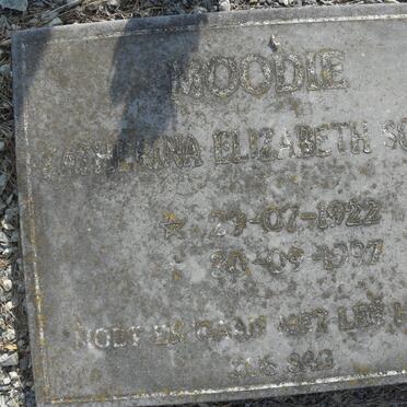 MOODIE Catherina Elizabeth Sophia 1922-1997