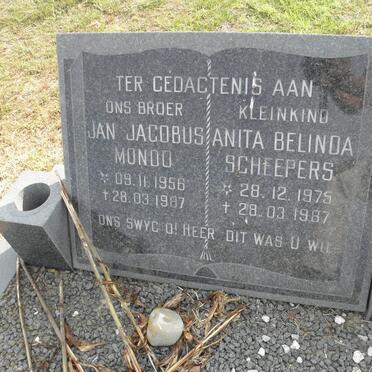 MONDO Jan Jacobus 1956-1987 :: SCHEEPERS Anita Belinda 1975-1987