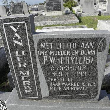 MERWE P.W., van der 1913-1993