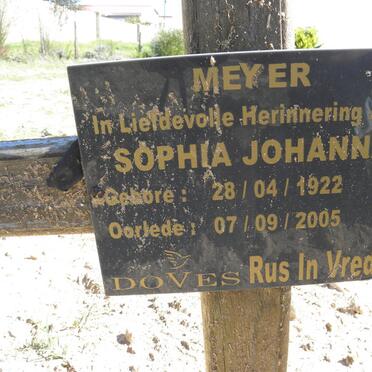 MEYER Sophia Johanna 1922-2005