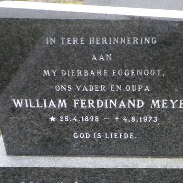 MEYER William Ferdinand 1898-1973
