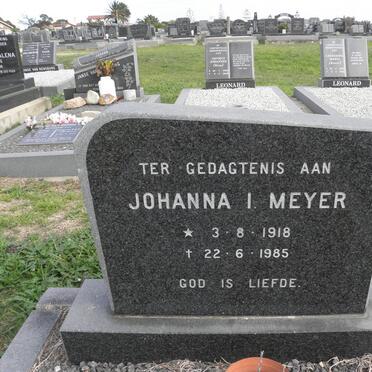 MEYER Johanna I. 1918-1985
