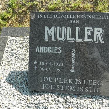 MULLER Andries 1923-1994