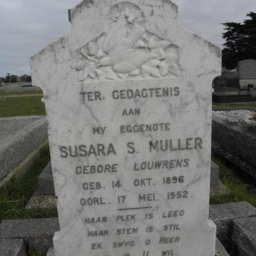MULLER Susara S. nee LOUWRENS 1896-1952
