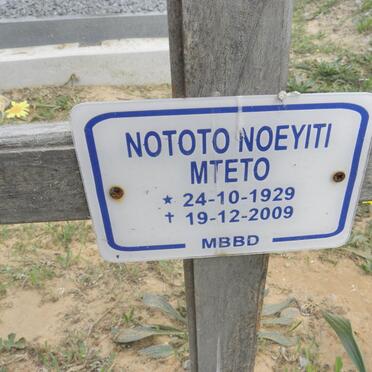 MTETO Nototo Noeyiti 1929-2009