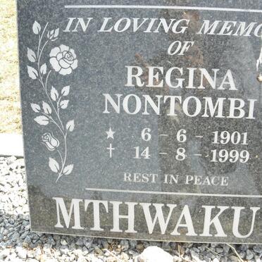 MTHWAKU Regina Nontombi 1901-1999