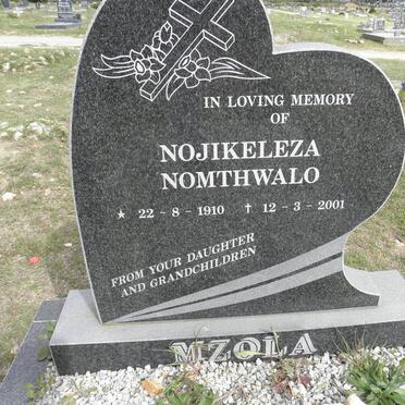 MZOLA Nojikeleza Nomthwalo 1910-2001
