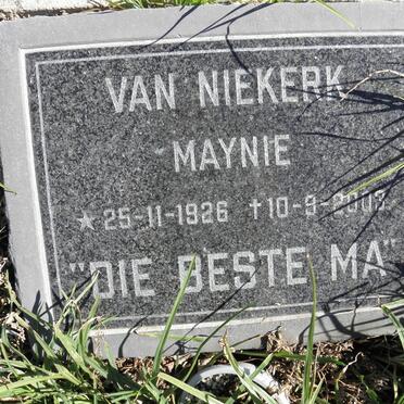 NIEKERK Maynie, van 1926-2003