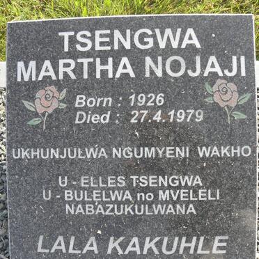 NOJAJI Tsengwa Martha 1926-1979