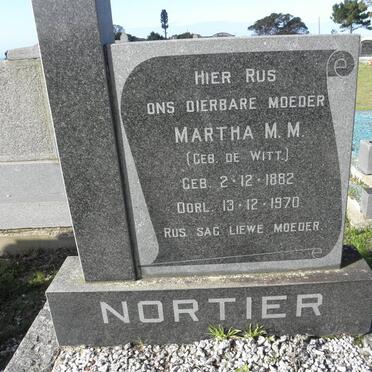 NORTIER Martha M.M. nee DE WITT 1882-1970