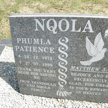 NQOLA Phumla Patience 1973-1996