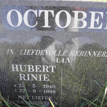 OCTOBER Hubert Rinie 1940-1998