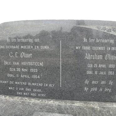 OLIVIER Abraham 1899-1953 &amp; C.F. VAN HUYSSTEEN 1903-1964