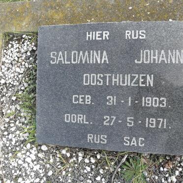 OOSTHUIZEN Salomina Johanna 1903-1971
