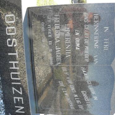 OOSTHUIZEN Emmerentia Frederika Jacoba nee VIVIER 1889-1974