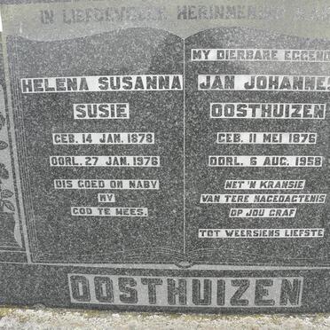 OOSTHUIZEN Jan Johannes 1876-1958 &amp; Helena Susanna 1878-1976