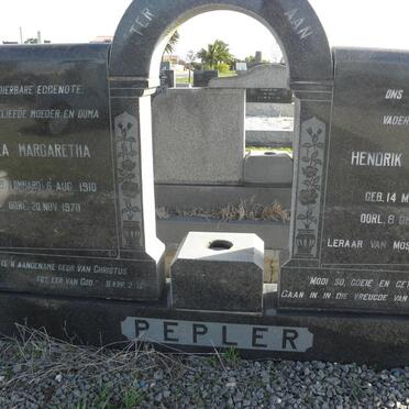 PEPLER Hendrik Lodewyk 1905-1980 &amp; Ella Margaretha 1910-1970