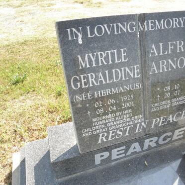 PEARCE Alfred Arnold 1922-2006 &amp; Myrtle Geraldine HERMANUS 1925-2001